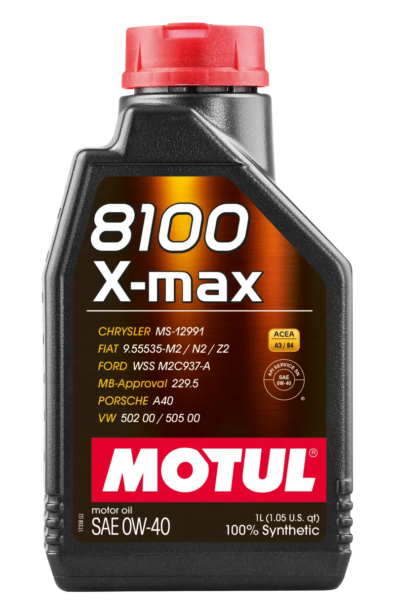 Motul 1L Synthetic Engine Oil 8100 0W40 X-Max - Porsche A40 2