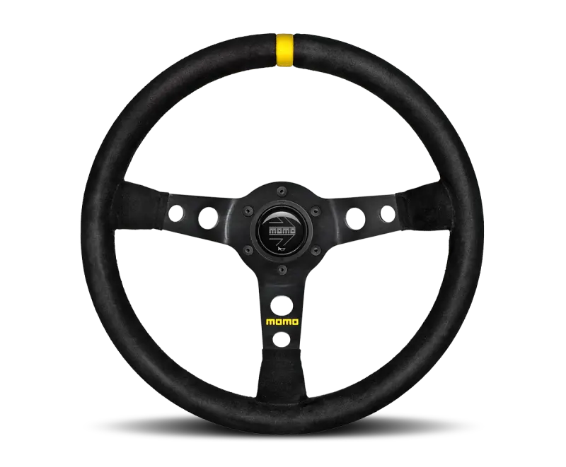 Momo Mod07 Steering Wheel 350 Mm - Black Suede/Black Spokes/1 Stripe 1