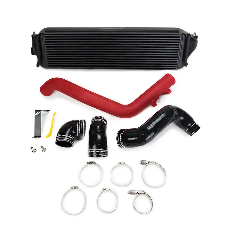 Mishimoto 2017+ Honda Civic Type R Intercooler Kit - Black Intercooler Red Pipes 1