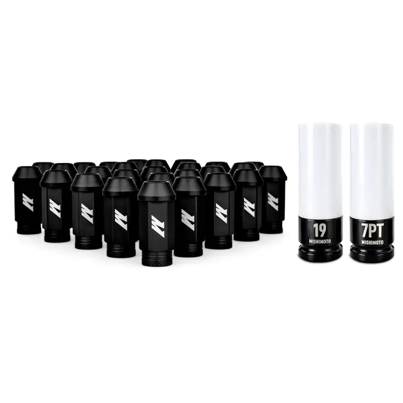 Mishimoto Aluminum Locking Lug Nuts M12x1.5 27Pc Set Black 1