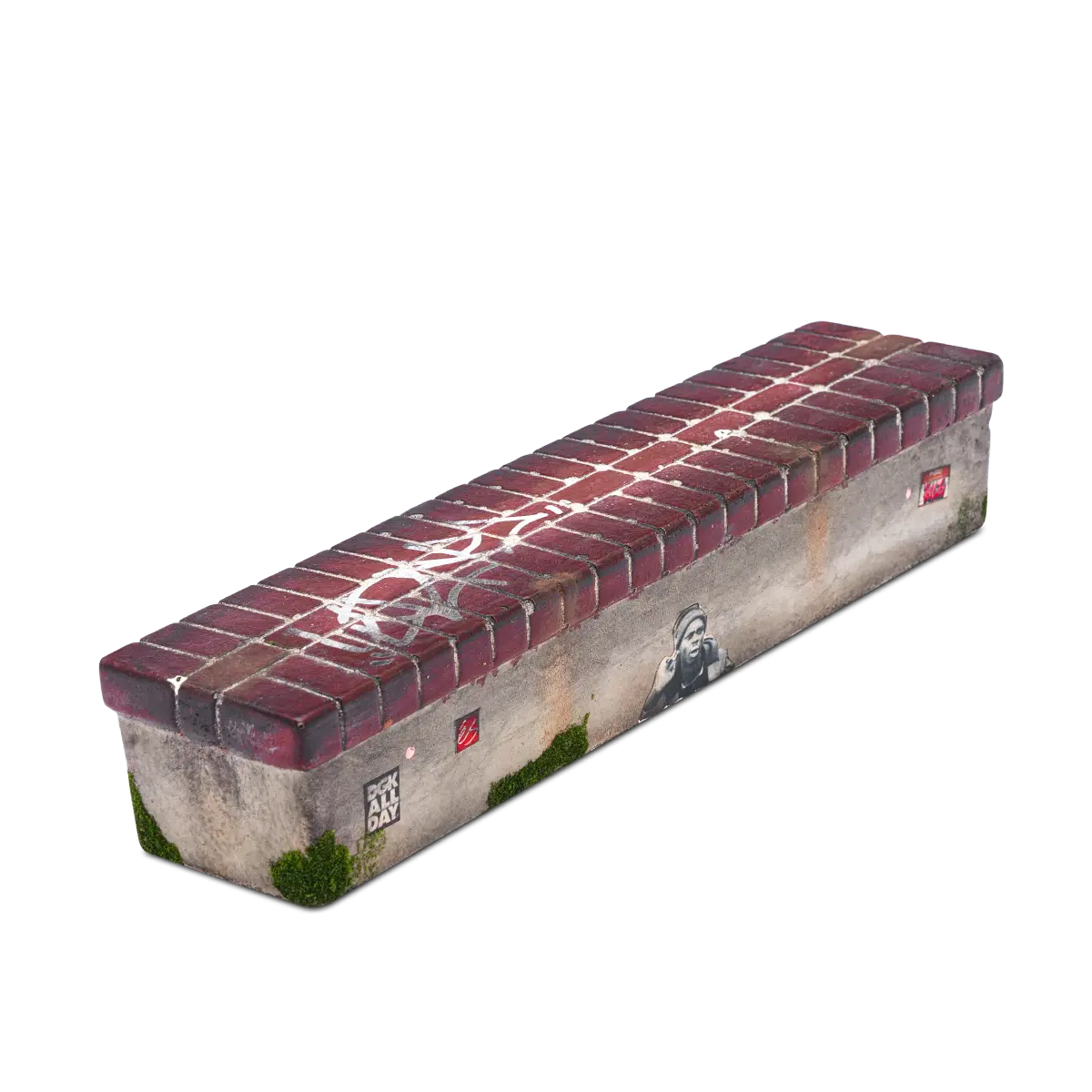 High Level Ramps Fingerboard Ramp - Cement Brick Ledge W/ Graffiti 1