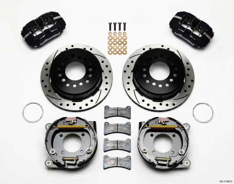 Wilwood Dynapro Low-Profile 11.00In P-Brake Kit Drilled Chevy 12 Bolt 2.75In Off W/ C-Clips 1