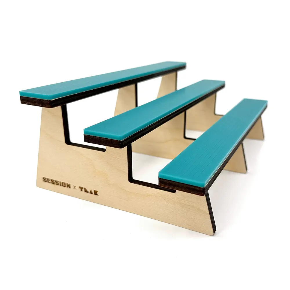 Teak Tuning Fingerboard Ramp - The Bleacher W/ Acrylic Surface 1