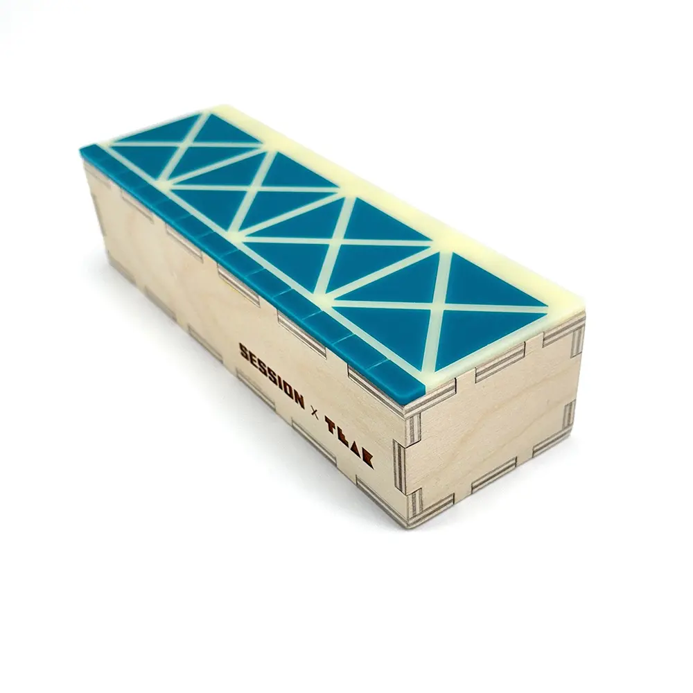 Teak Tuning Fingerboard Ramp - Shred Ledge W/ Acrylic Surface 1