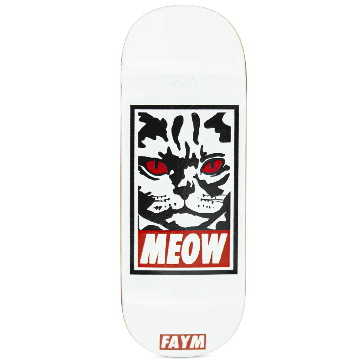 Faymus X Dk Fingerboard Deck - Meow Obey 1