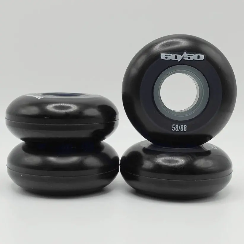 50/50 58Mm/88A Wheels - Black (4 Pack) 1
