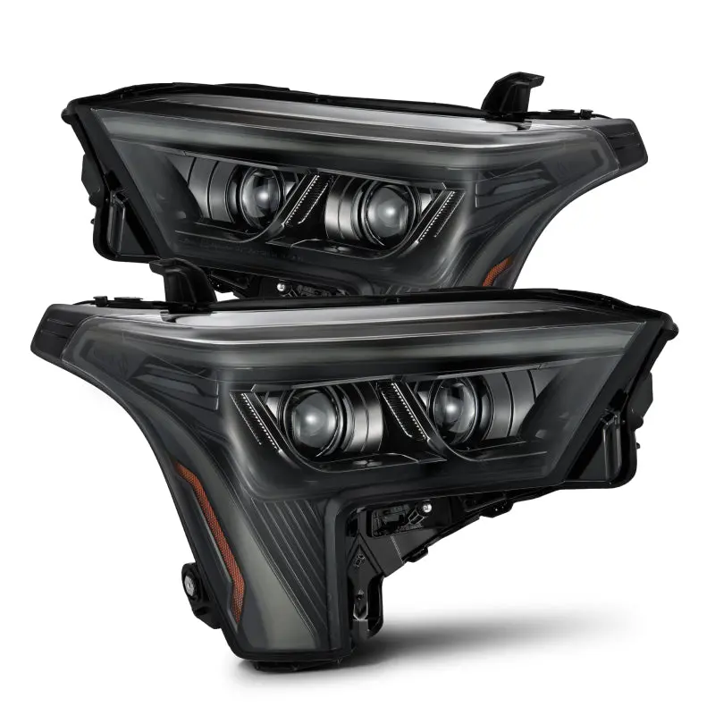 Alpharex 22-23 Toyota Tundra Luxx-Series Headlights Alpha-Black W/Amber Drl - Req 810029 Or 810030 1