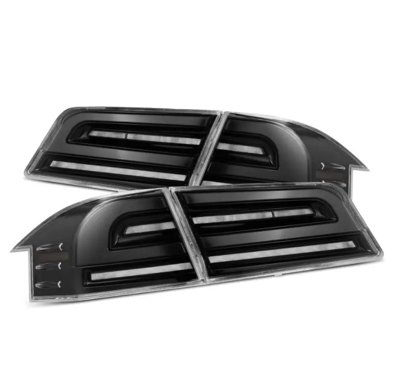 Alpharex 12-21 Tesla Model S Luxx-Series Led Tail Lights - Alpha-Black 1