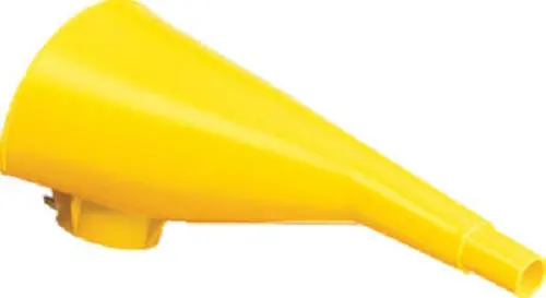 Eagle F-15 Justrite Yellow 9" Type I Safety Fuel Container Funnel - Quantity Of 4 1
