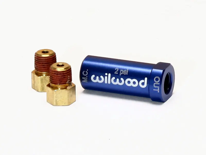 Wilwood Residual Pressure Valve - New Style W/ Fittings - 2# / Blue 1