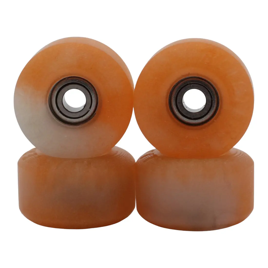 Blistered V5 Street Fingerboard Wheels - Orange Black And White Swirl 1