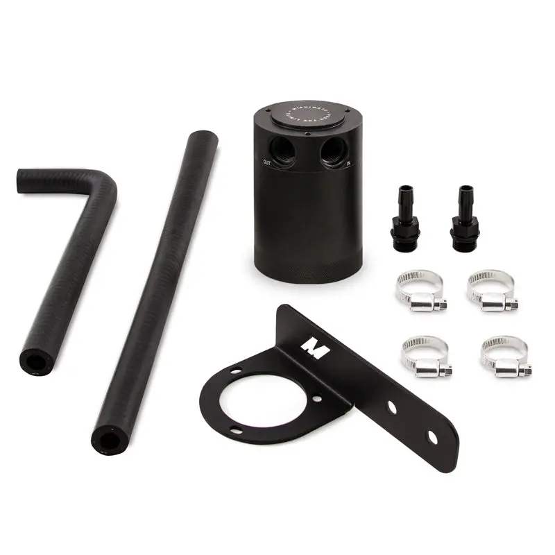 Mishimoto 2016+ Honda Civic 1.5L Turbo Baffled Oil Catch Can Kit - Black (Pcv Side) 1