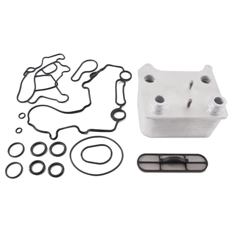 Mishimoto 03-07 Ford 6.0L Powerstroke Replacement Oil Cooler Kit 1