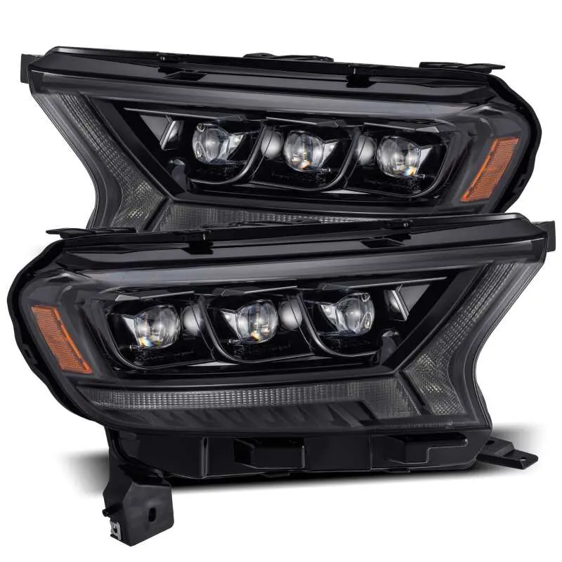 Alpharex 19-21 Ford Ranger Nova Led Proj Headlight Plnk Style Alpha Blk W/Activ Light/Seq Signal/Drl 1