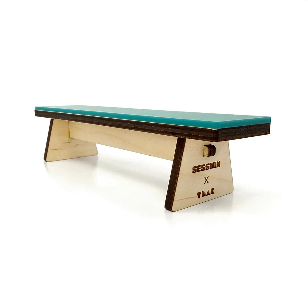 Teak Tuning Fingerboard Ramp - The Bench W/ Acrylic Surface 1