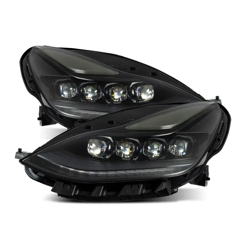 Alpharex 17-22 Tesla Model 3/20-23 Model Y Nova Led Proj Headlights Alpha-Blk W/Actv Lgt & Seq.Sig 1