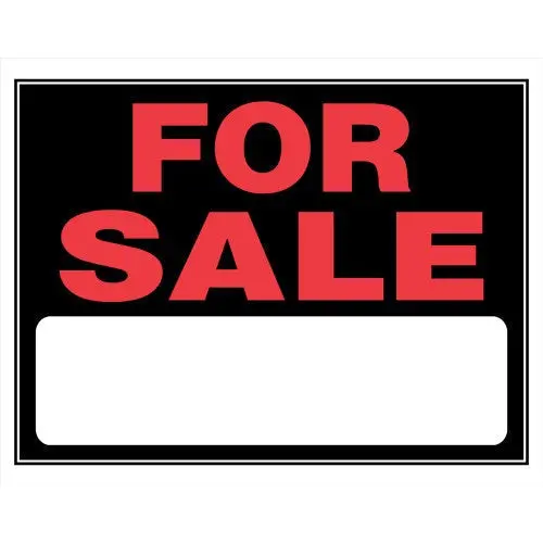 Hillman 840028 15" X 19" Jumbo Plastic For Sale Signs - Quantity Of 48 1