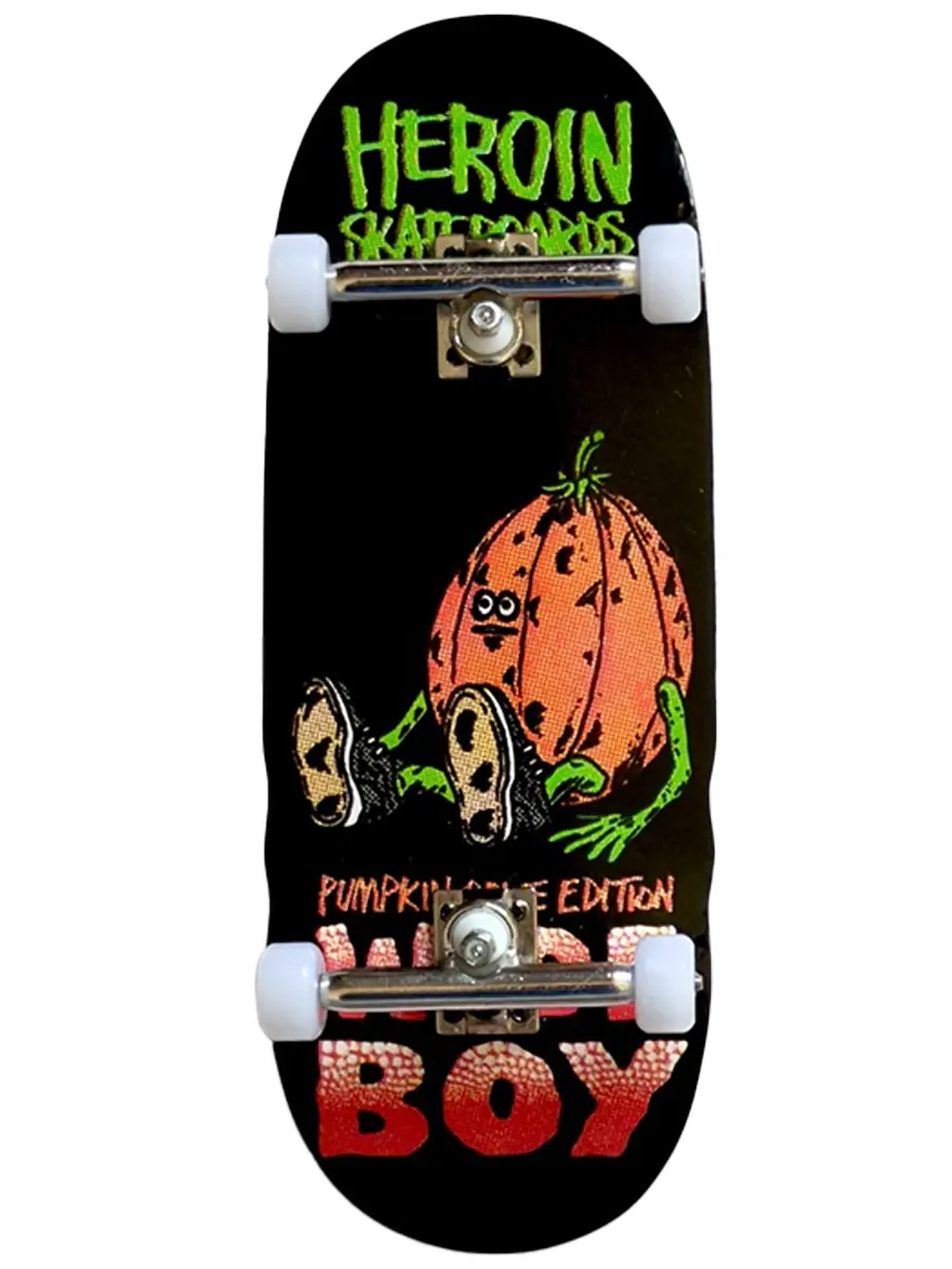 Custom X Heroin Fingerboard Complete - Pumpkin Wide Boy 1