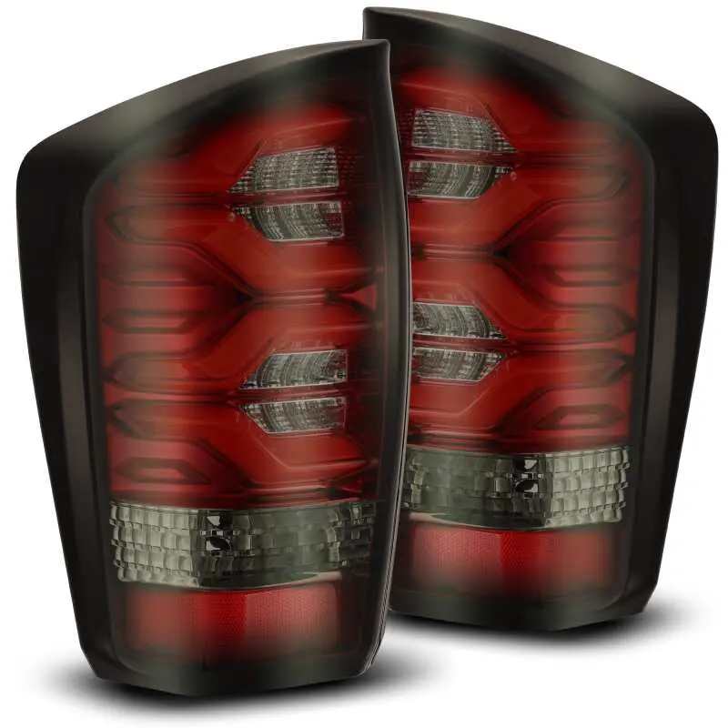 Alpharex 16-20 Toyota Tacoma Pro-Series Led Tail Lights Red Smoke 1
