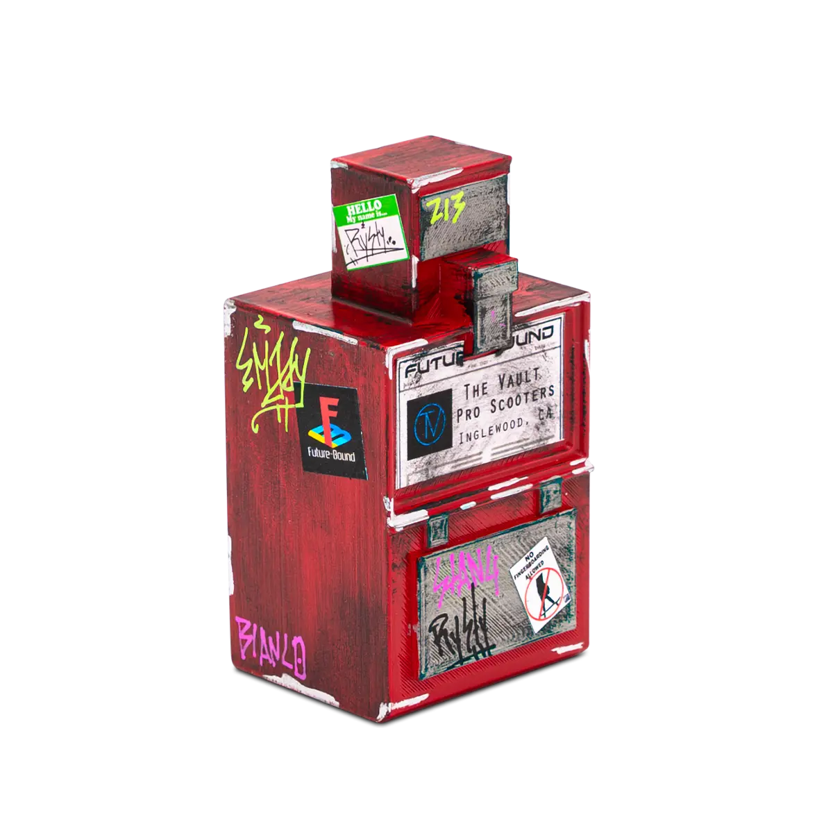 Futureboundprints Fingerboard Ramp - Thrashed Newsbox 1