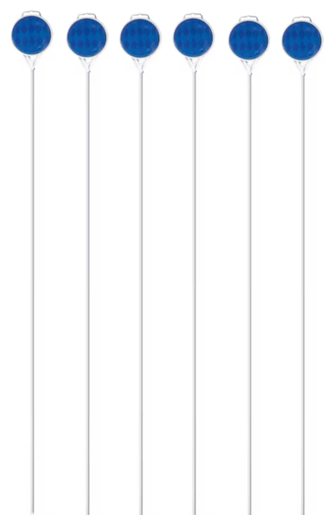 Hillman 840068 36" Blue Aluminum Driveway Marking Reflectors - Quantity Of 6 1