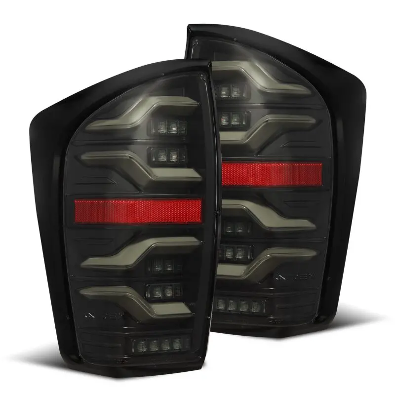Alpharex 16-21 Toyota Tacoma Luxx Led Taillights Alpha Blk W/Activ Light/Seq Signal 1