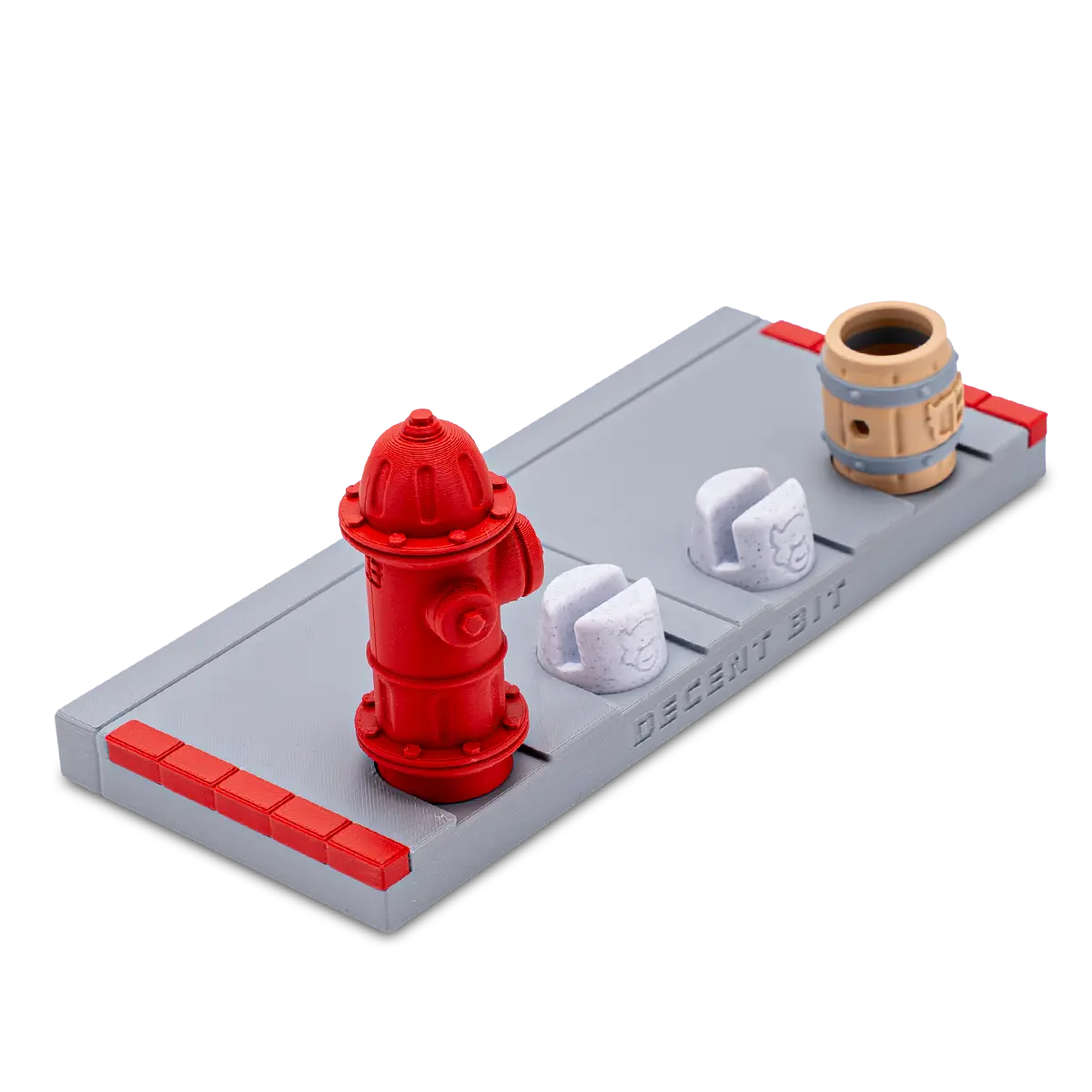 Decentbit Fingerboard Ramp - Sidewalk Stand W/Hydrant And Barrel 1
