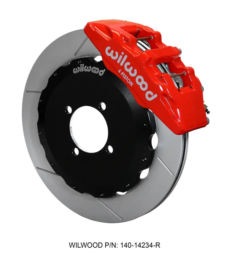Wilwood Dynapro 6 Front Hat Kit 12.88In Red 2016-Up Mazda Mx5 Miata W/ Lines 1