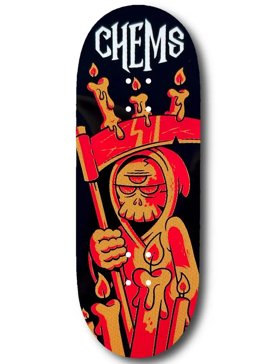 Chems Fingerboard Deck - Aellixe Two Tone Candle Grim 1