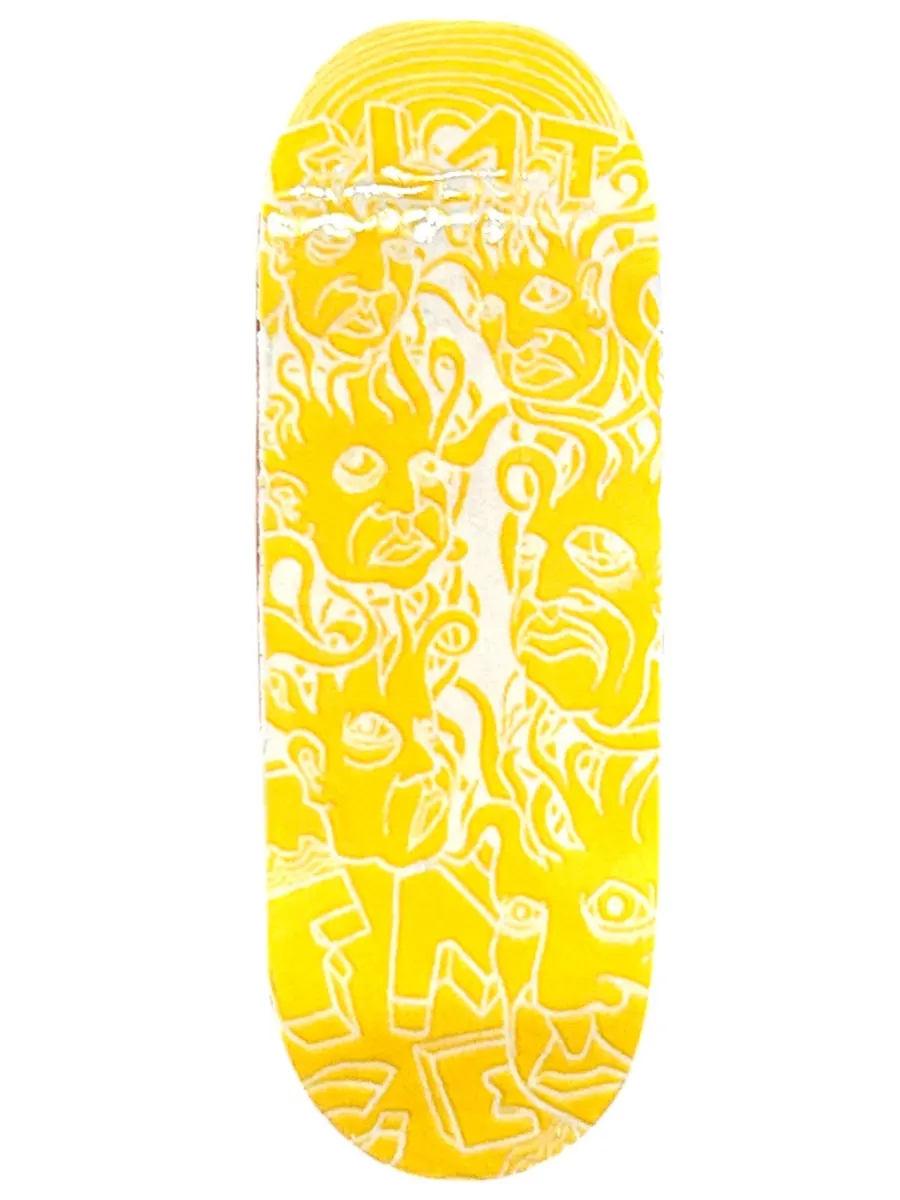 Flatface G15 Fingerboard Deck - Glow Yellow Zeph 1