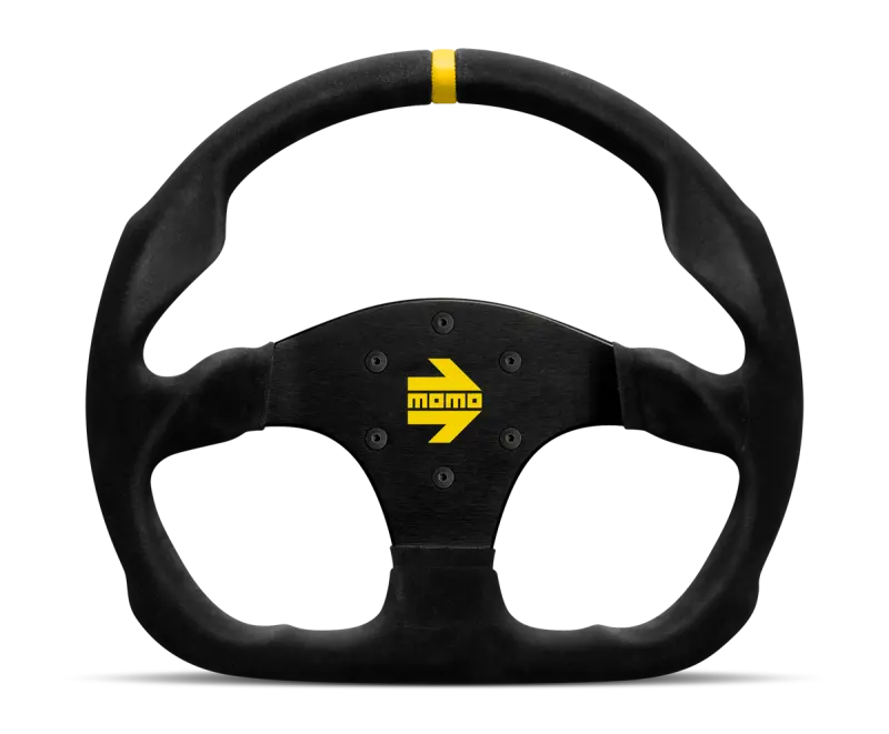 Momo Mod30 Steering Wheel 320 Mm - Black Suede/Black Spokes/1 Stripe 1