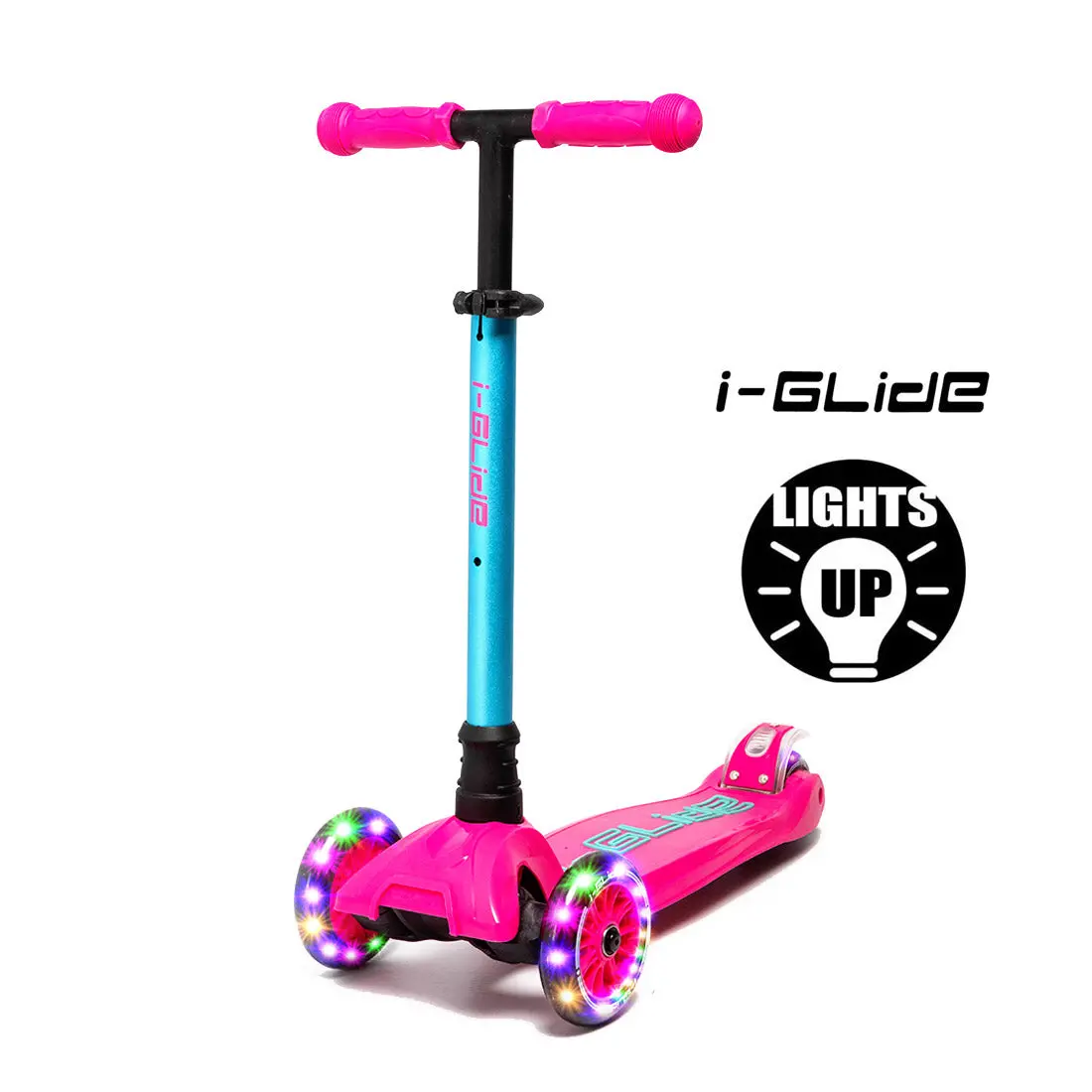 I-Glide Kids 3-Wheel Scooter - Pink/Aqua 1