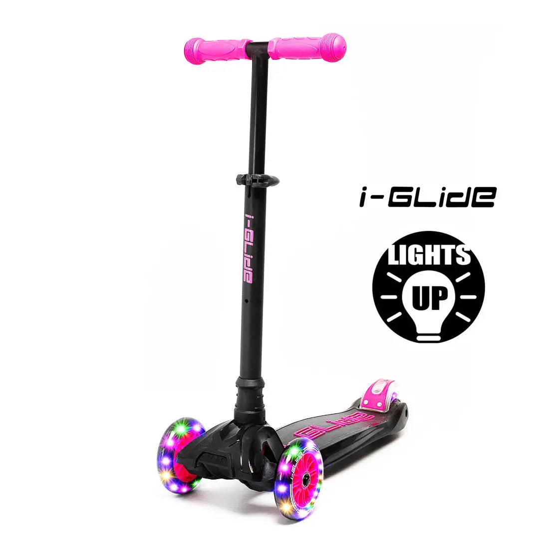 I-Glide Kids 3-Wheel Scooter - Black/Pink 1