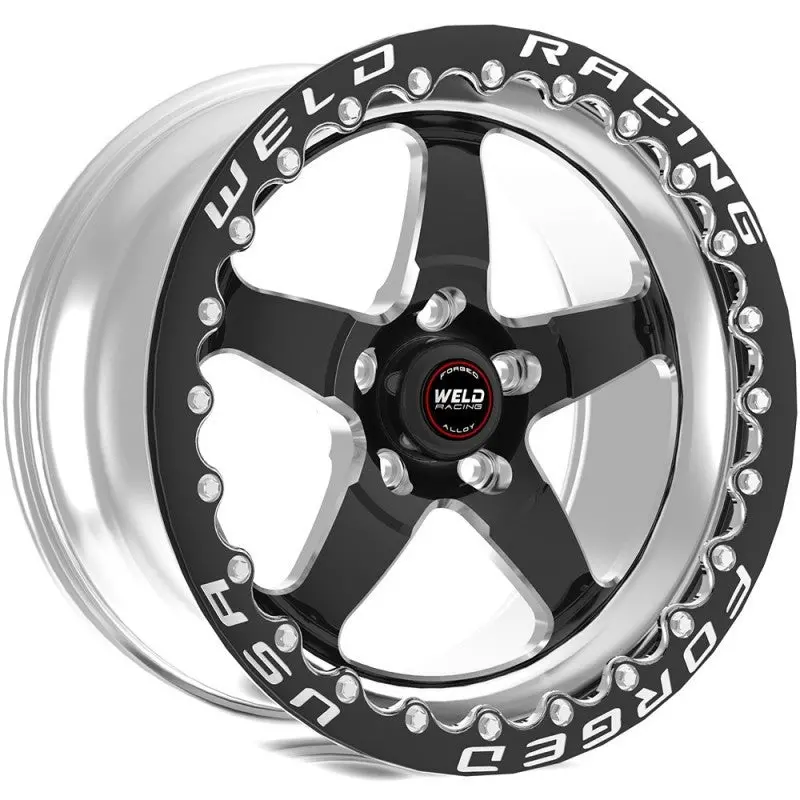 Weld S71 17X10 / 5X5 Bp / 7.2In. Bs 43Mm O/S Black Wheel (High Pad) - Single Beadlock 1
