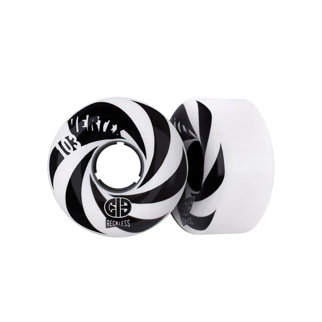Reckless Cib Vertex 61Mm 103A Wheels 4Pk - White/Black 1