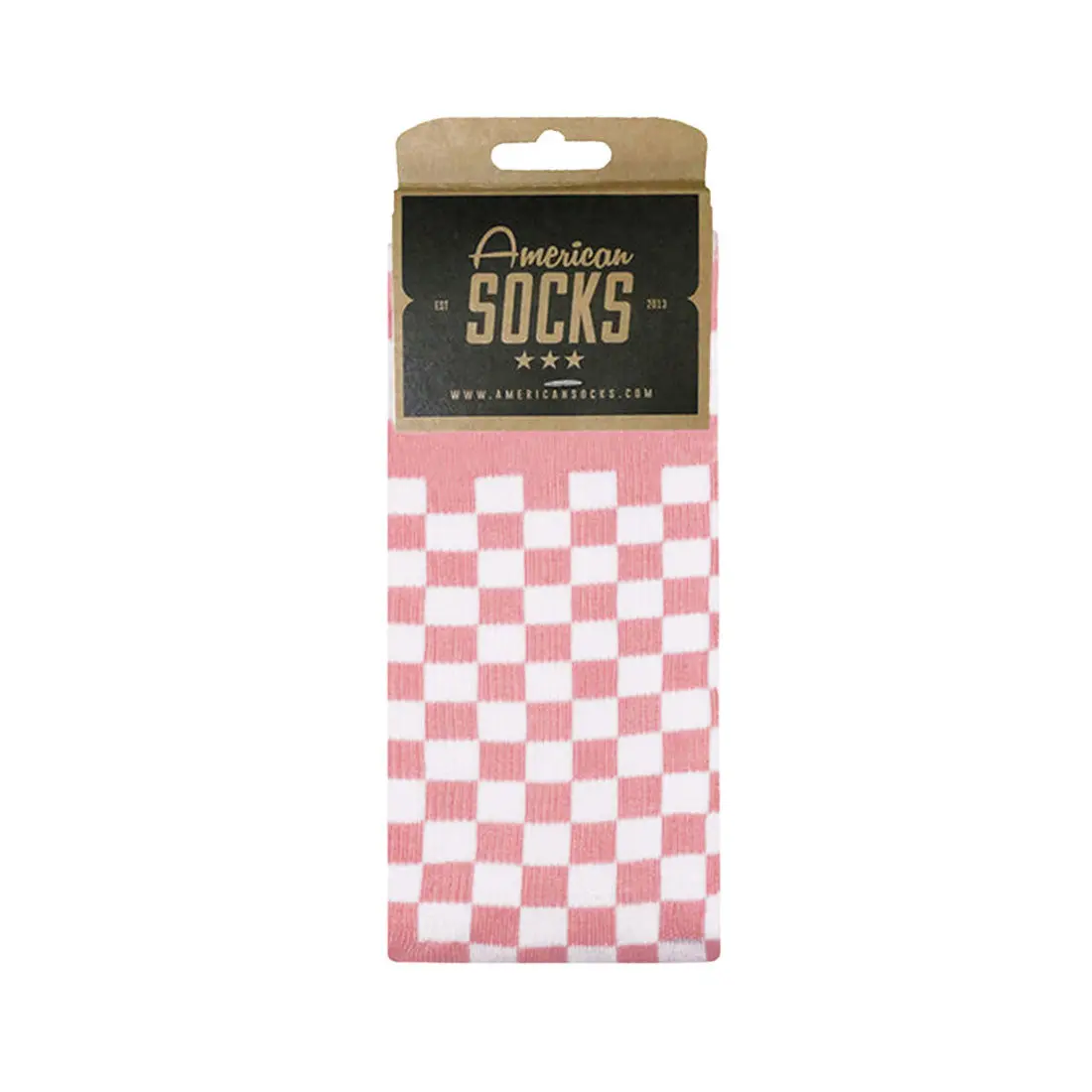 American Socks Checkerboard - Pink - Mid High 1
