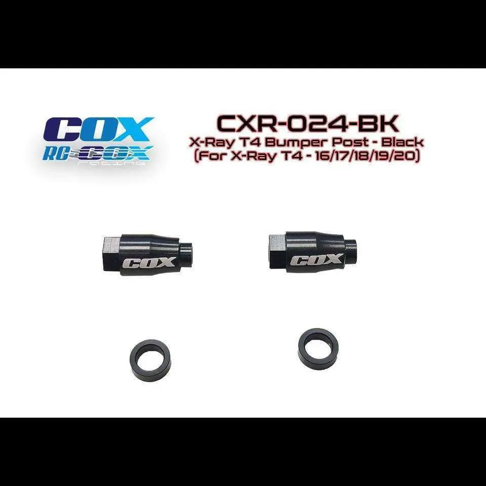 Rc Cox X-Ray T4 Bumper Post - Black (For X-Ray T4-16/17/18/19/20) 1