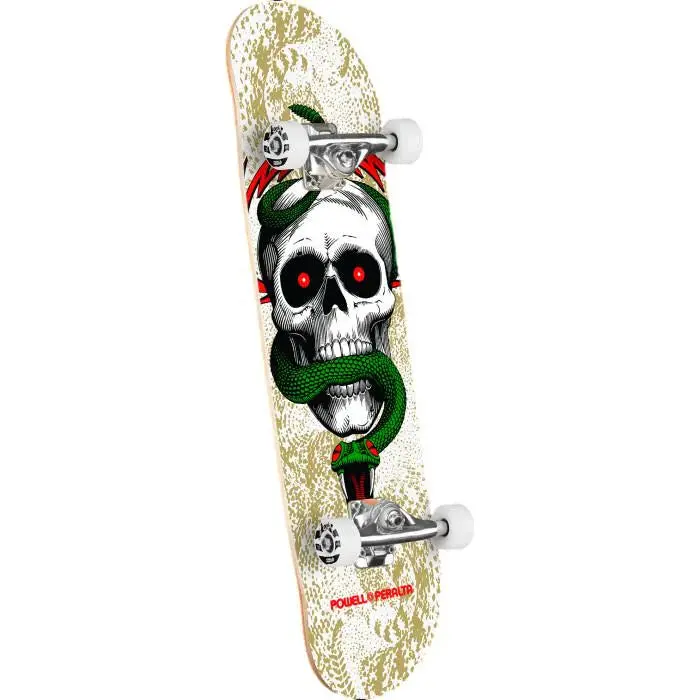 Powell Peralta Skull & Snake White/Metallic Gold 7.75" X 31.08" Complete Skateboard 1