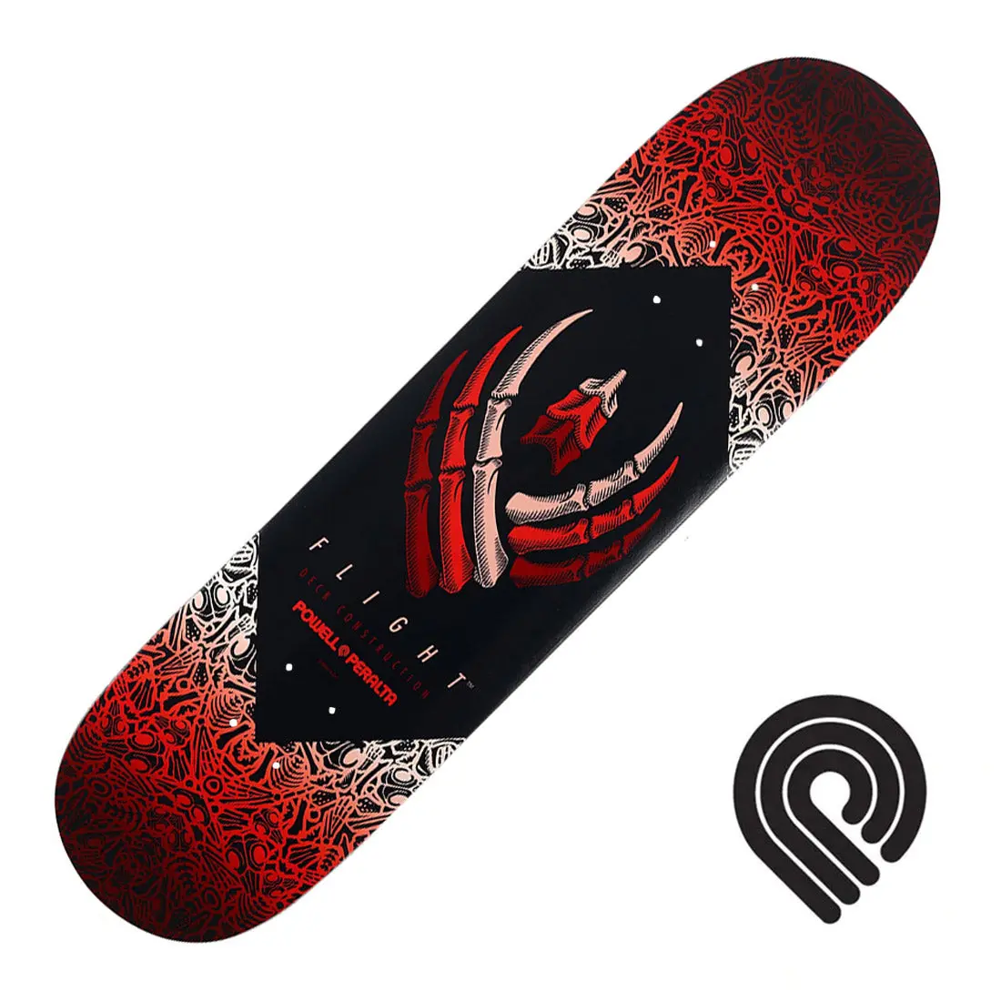 Powell Peralta Flight Bones 8.25 Deck - Red 1