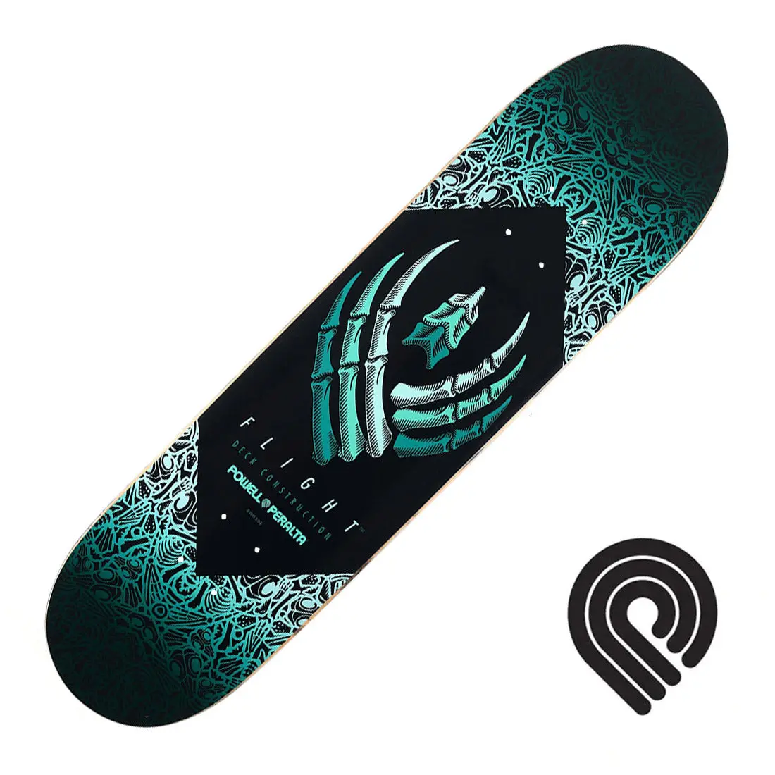 Powell Peralta Flight Bones 8.25 Deck - Teal 1