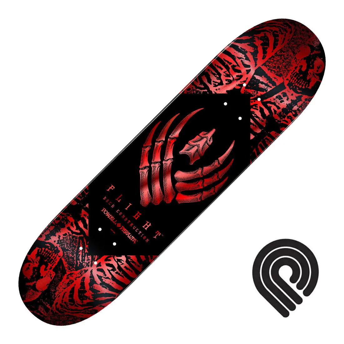Powell Peralta Flight Skeleton 8.38 Deck - Red Foil 1