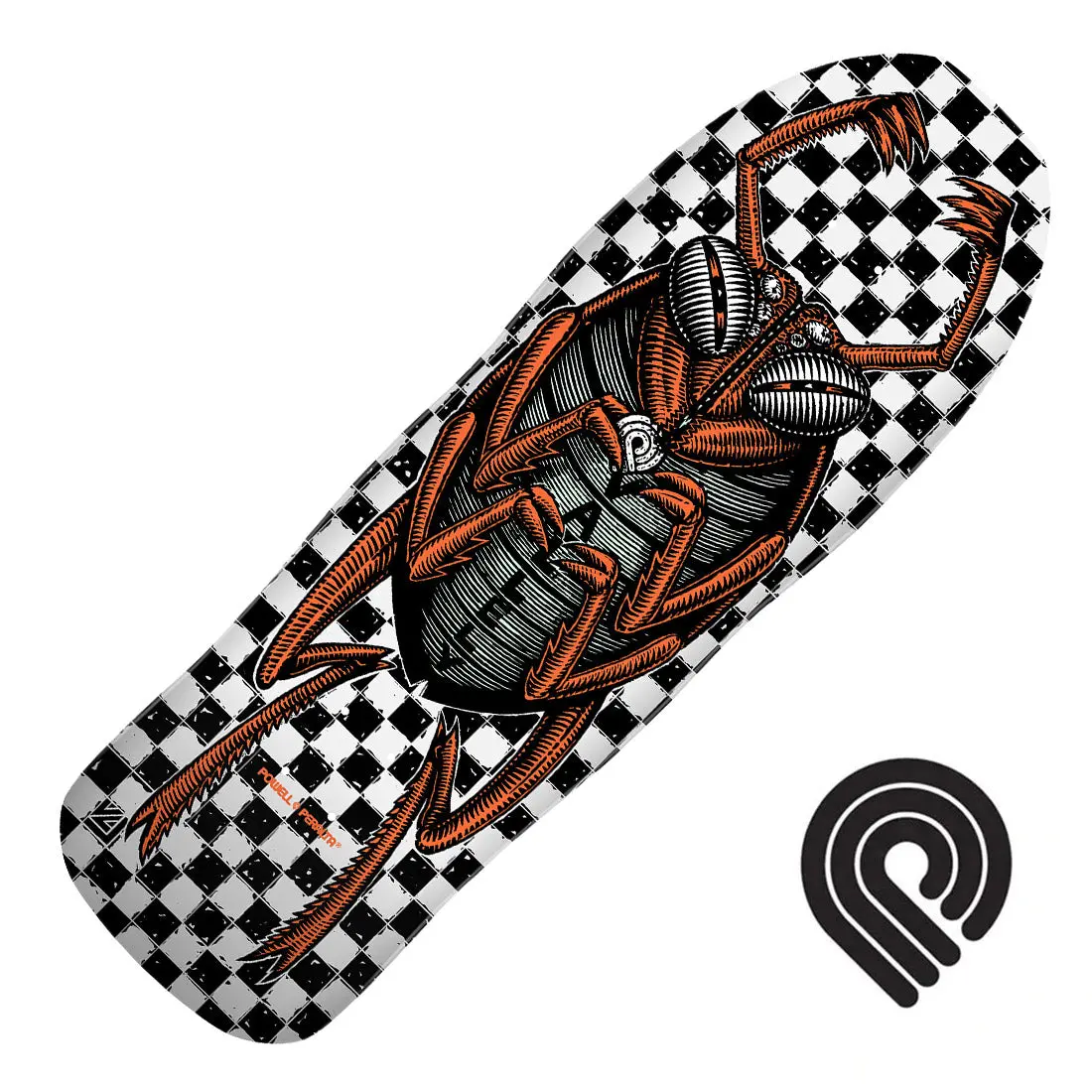 Powell Peralta Vallely Bug 10.0 Deck - White Checker 1