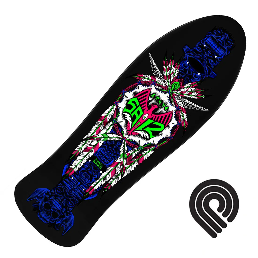 Powell Peralta Saiz Totem 10.0 Deck - Blacklight 1