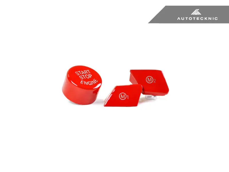 Autotecknic Bright Red M1/ M2 Button Set - F80 M3 | F82/ F83 M4 1