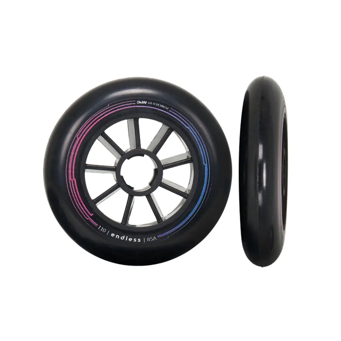 Endless 110Mm Wheels 6Pk - Black 1