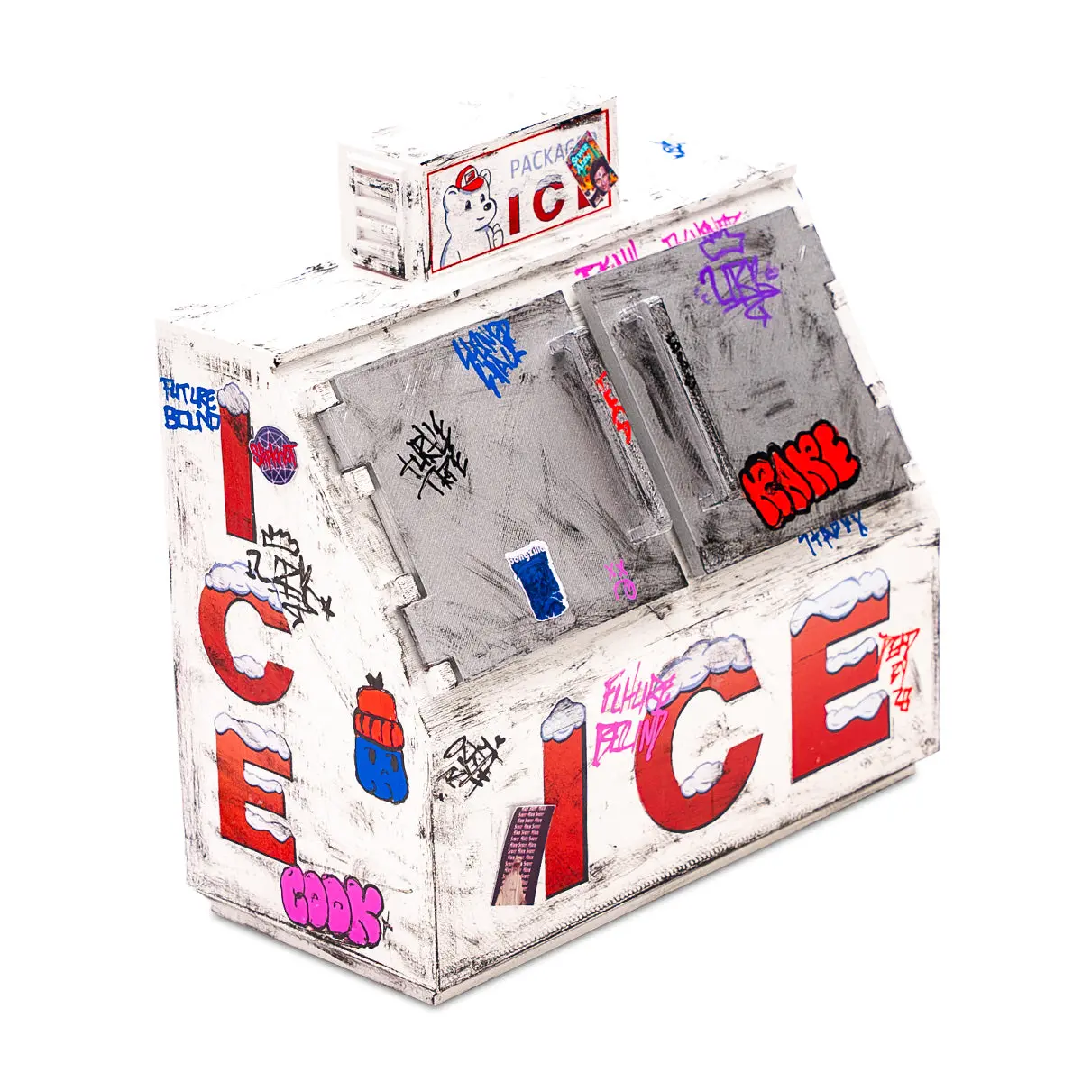 Futureboundprints Fingerboard Ramp - Thrashed Icebox 1
