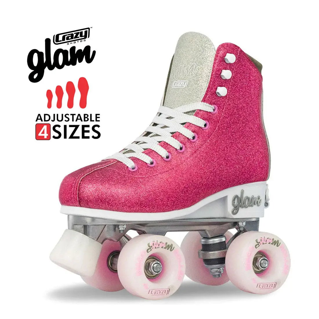 Crazy Disco Glam Pink/Silver - Kids Adjustable 1