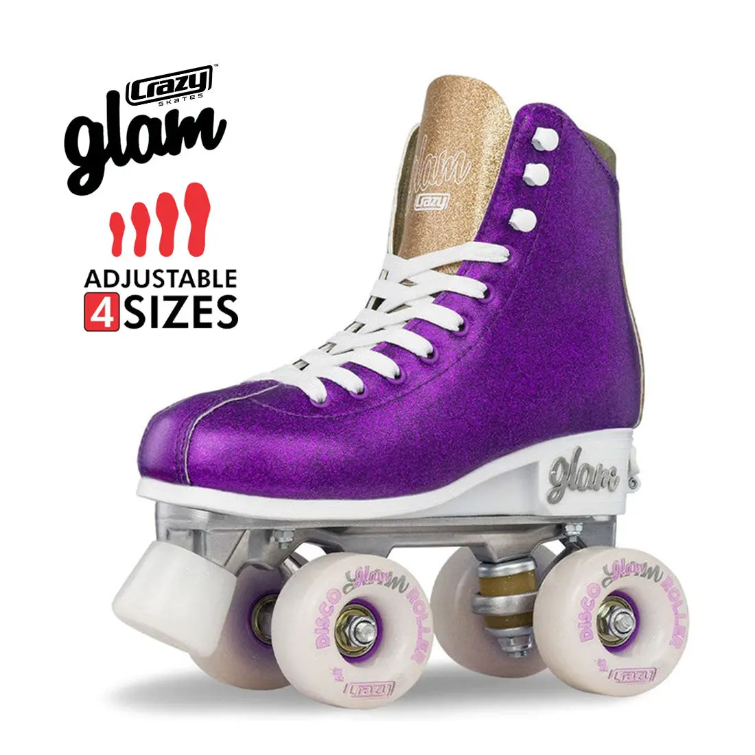 Crazy Disco Glam Purple/Gold - Kids Adjustable 1