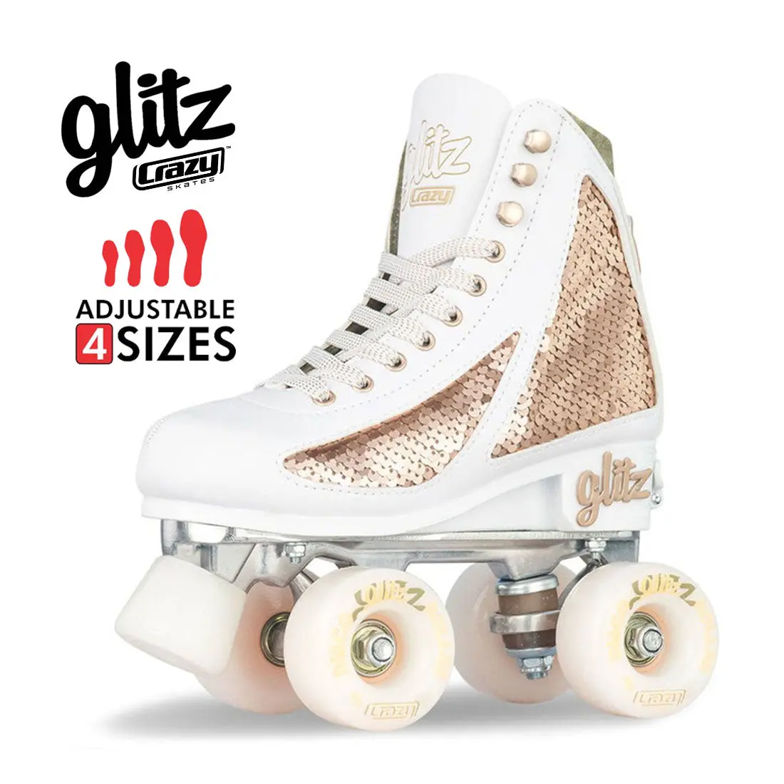 Crazy Disco Glitz Rose Gold - Kids Adjustable 1