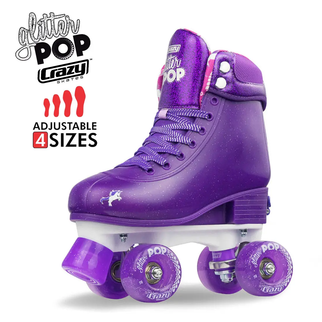 Crazy Glitter Pop Purple - Kids Adjustable 1
